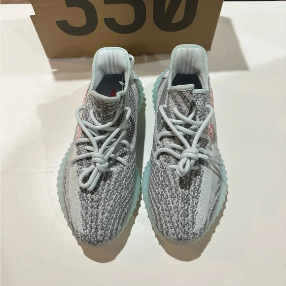 Yeezy adidas boost 350 v2 blue tint zebra mens size 10 shoes - Picture 1 of 4